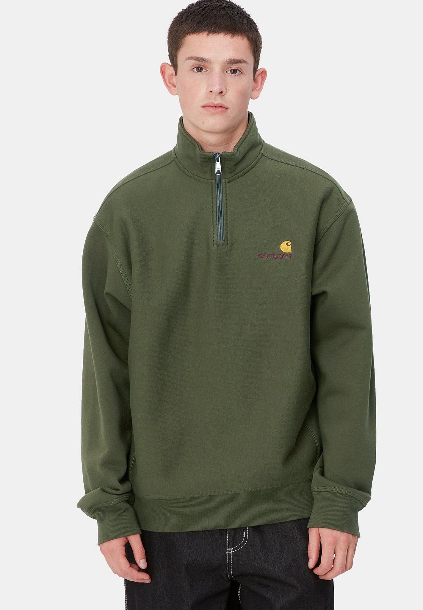 CARHARTT WIP - Half Zip American Script Sweat - BACKYARD