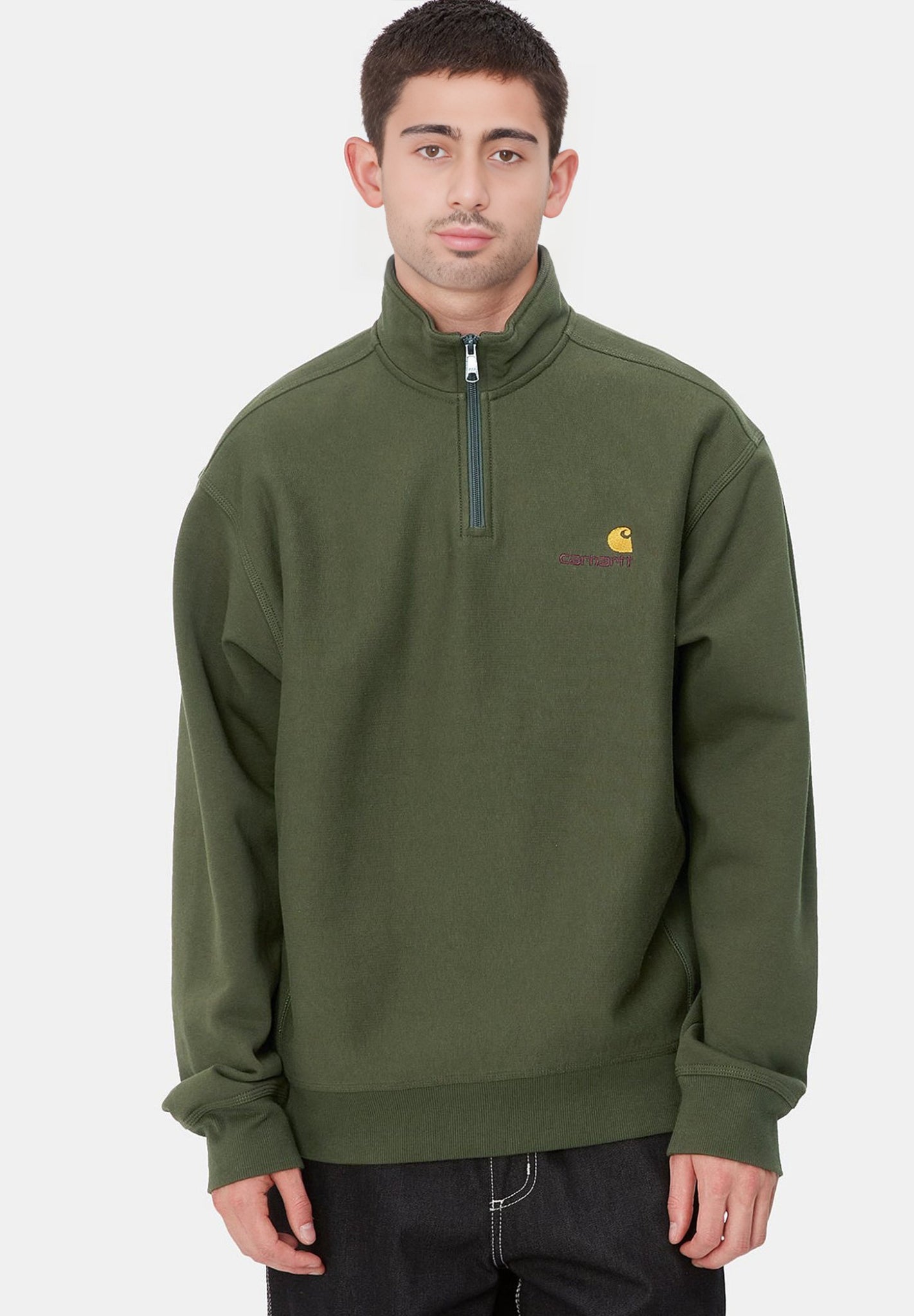 CARHARTT WIP - Half Zip American Script Sweat - BACKYARD