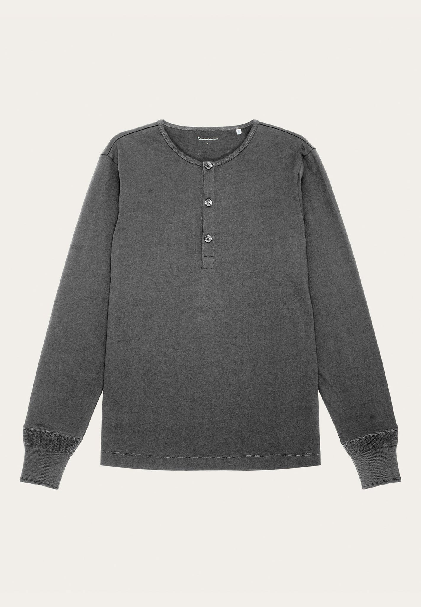 Knowledge Cotton - BO Long Sleeve Henley - BACKYARD