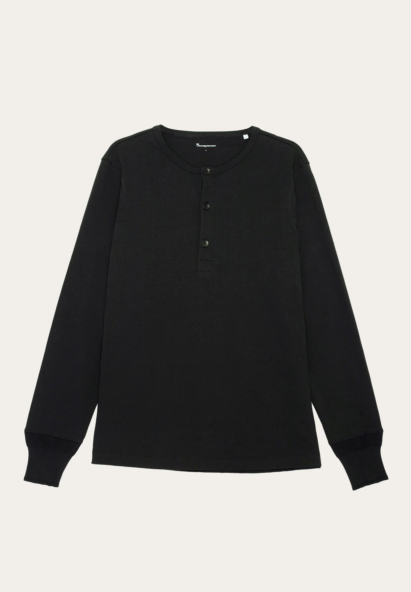 Knowledge Cotton - BO Long Sleeve Henley - BACKYARD