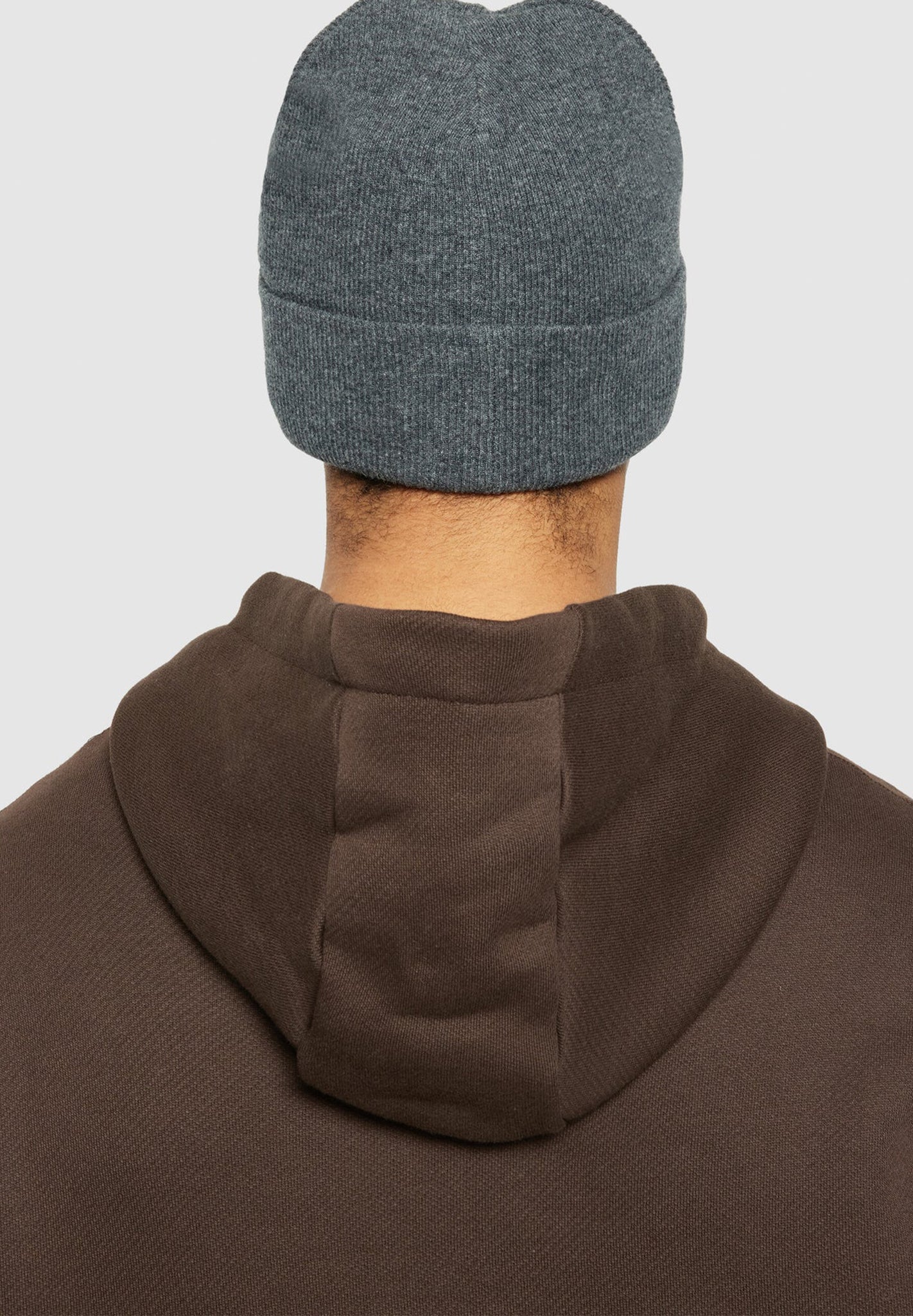 KNOWLEDGE COTTON - Double Layer Rib Wool Beanie - BACKYARD