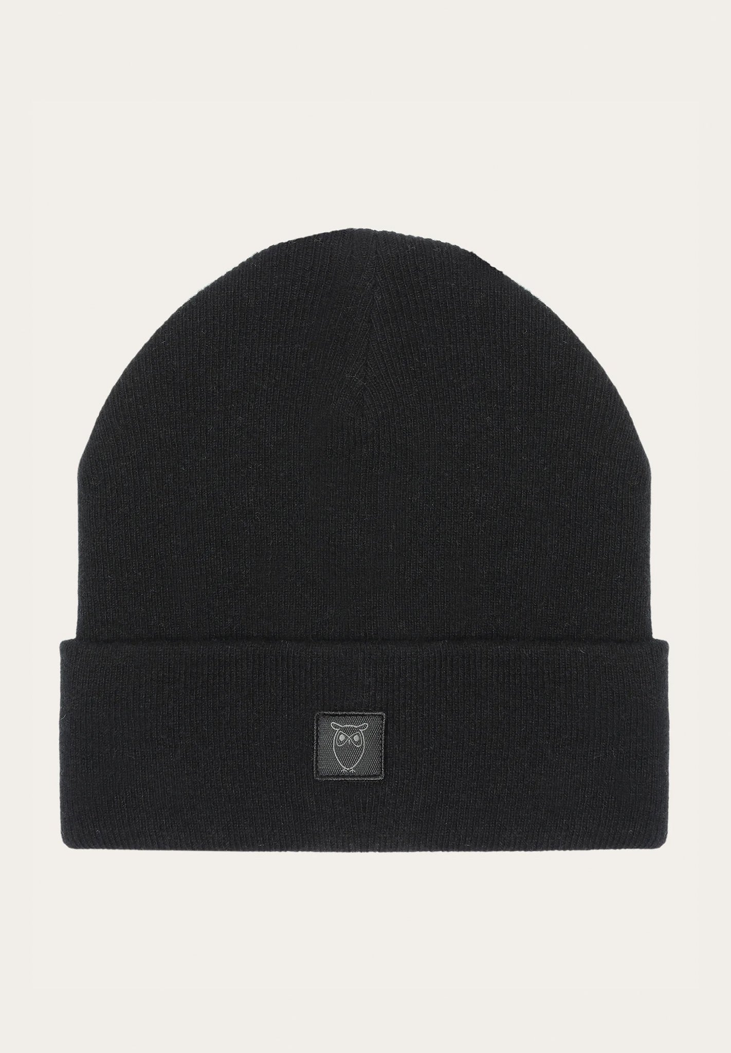 KNOWLEDGE COTTON - Double Layer Rib Wool Beanie - BACKYARD