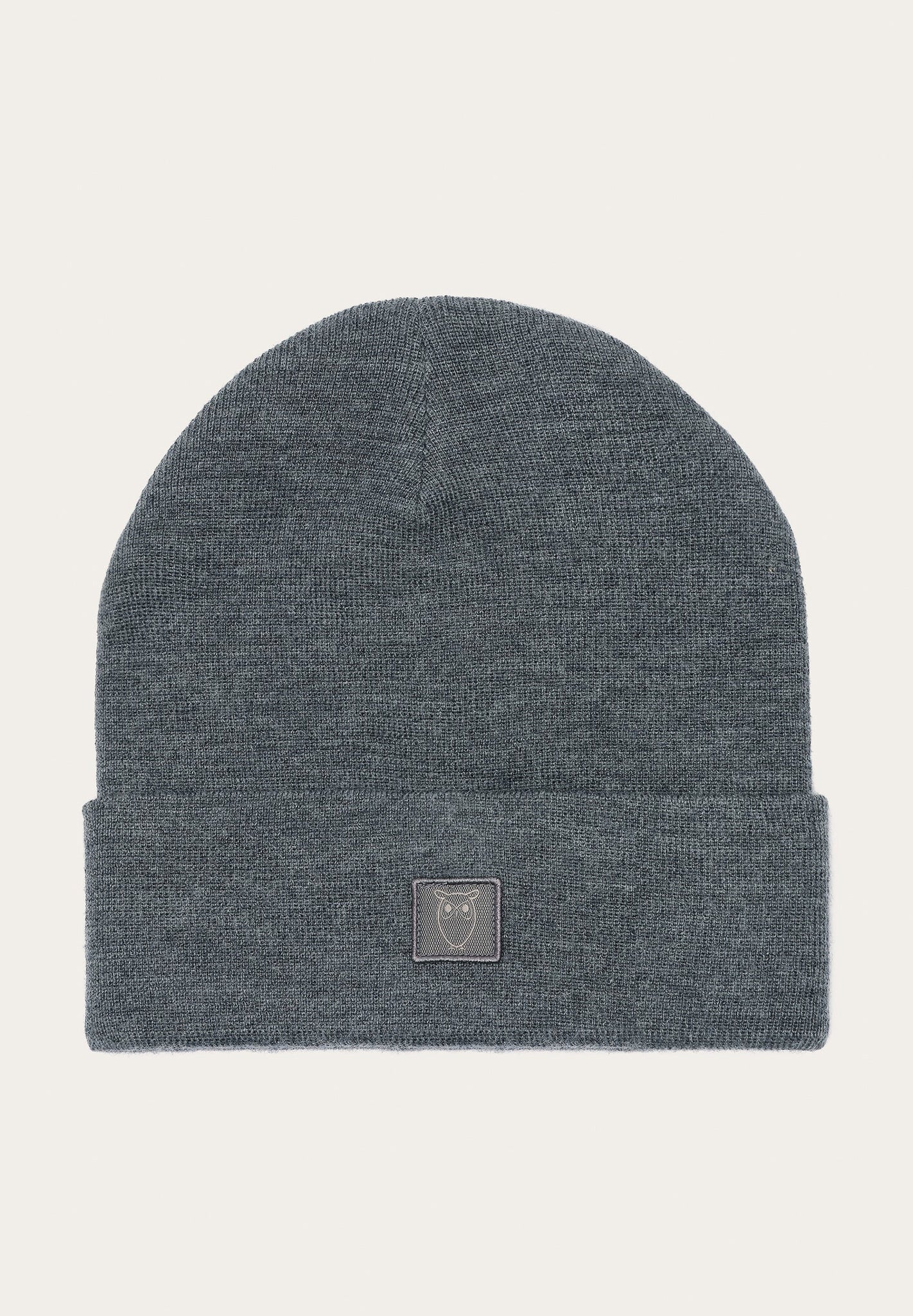 KNOWLEDGE COTTON - Double Layer Rib Wool Beanie - BACKYARD