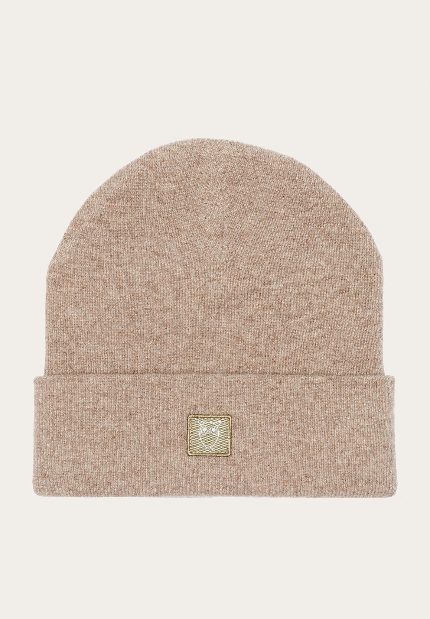 KNOWLEDGE COTTON - Double Layer Rib Wool Beanie - BACKYARD