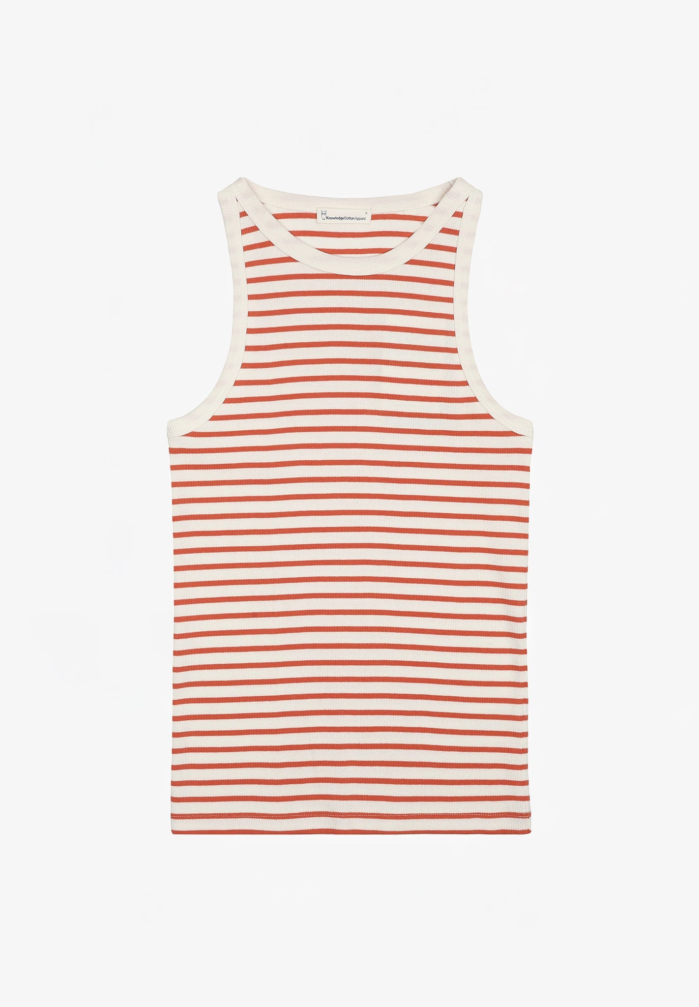 KNOWLEDGE COTTON - Striped Racer Rib Top - BACKYARD