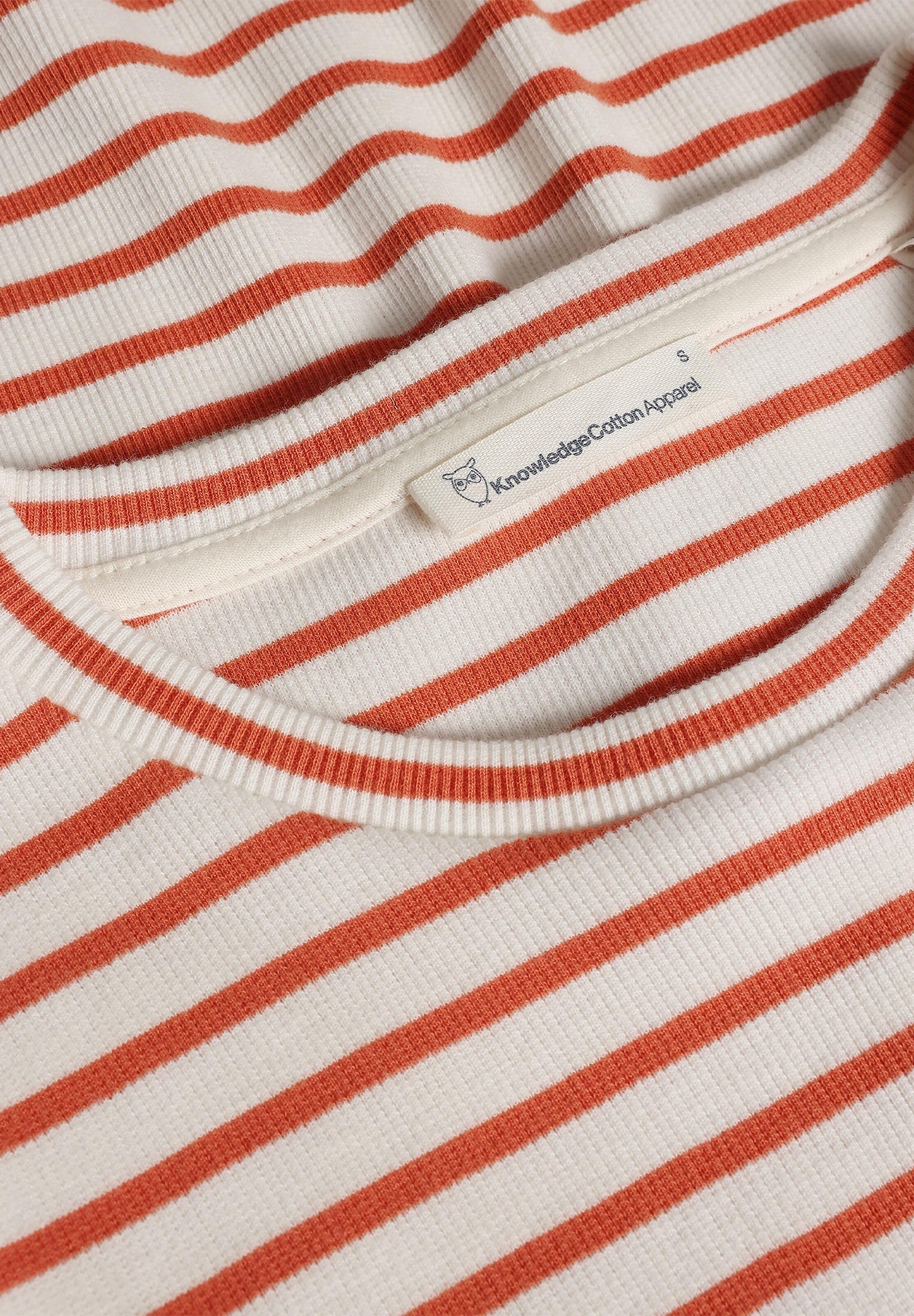 KNOWLEDGE COTTON - Striped Rib T-Shirt - BACKYARD