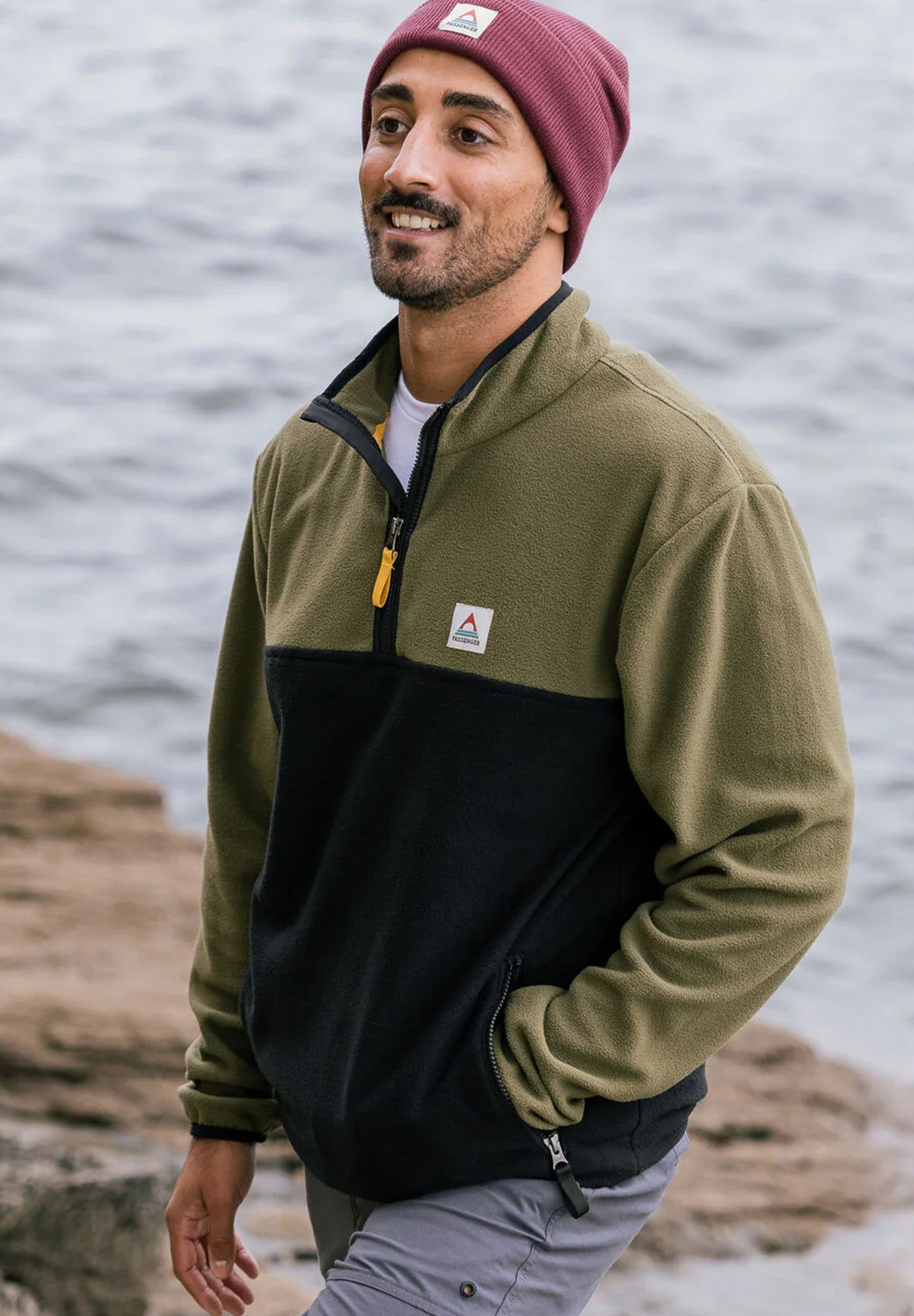 PASSENGER - Set Off Recycled Polar 1/4 Zip Fleece - BACKYARD