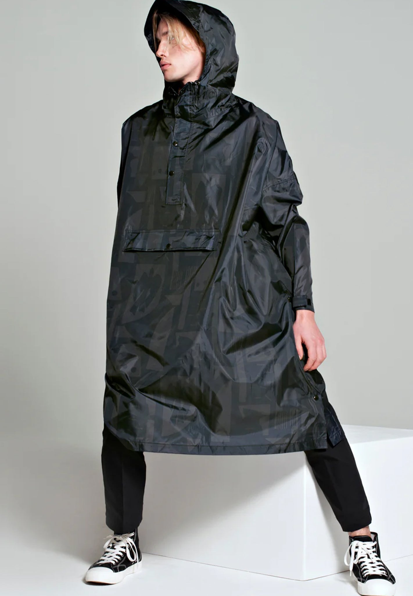 RAINKISS - Back to Black Art Camo Rain Poncho - BACKYARD