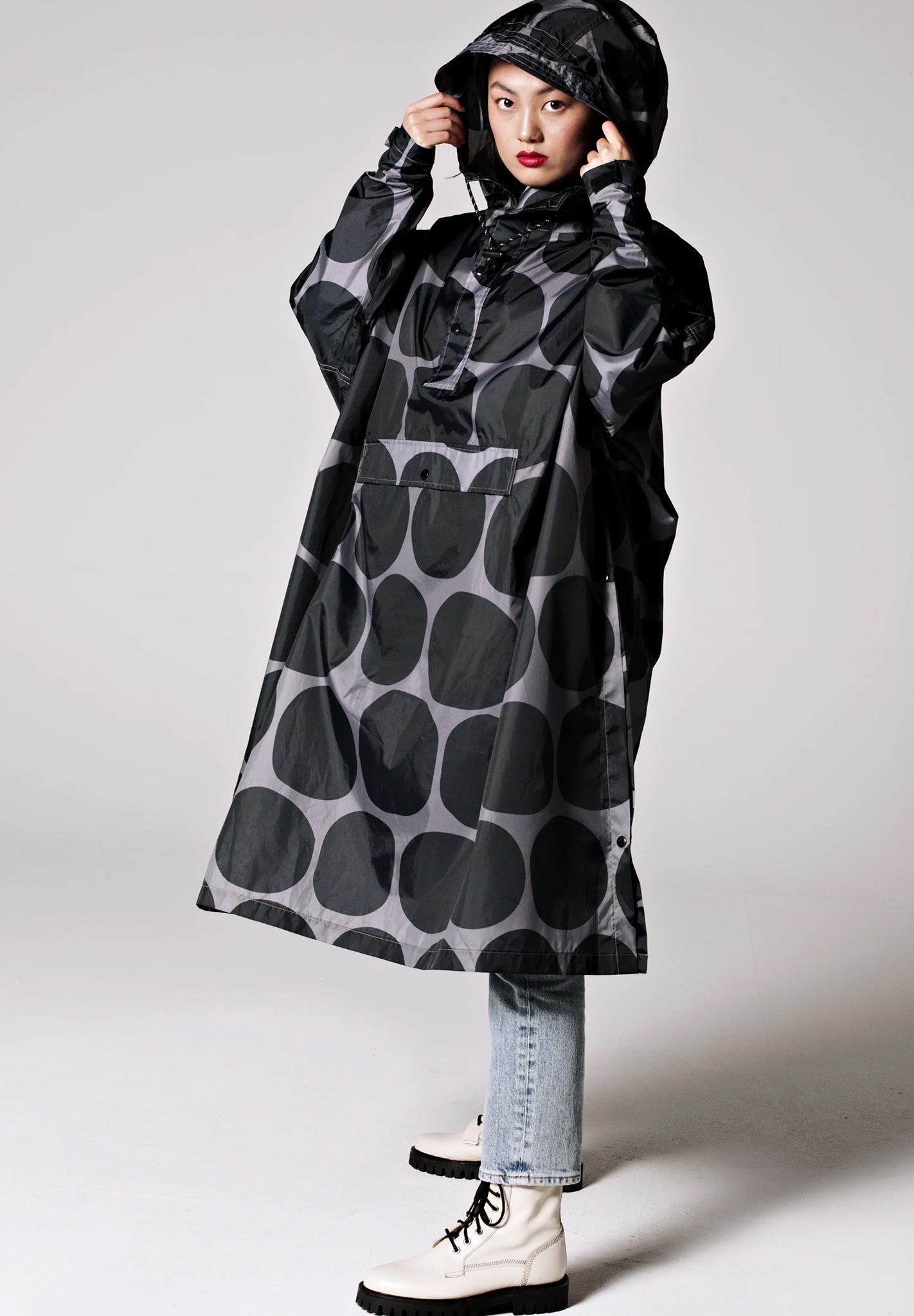 RAINKISS - Black Polka Rain Poncho - BACKYARD