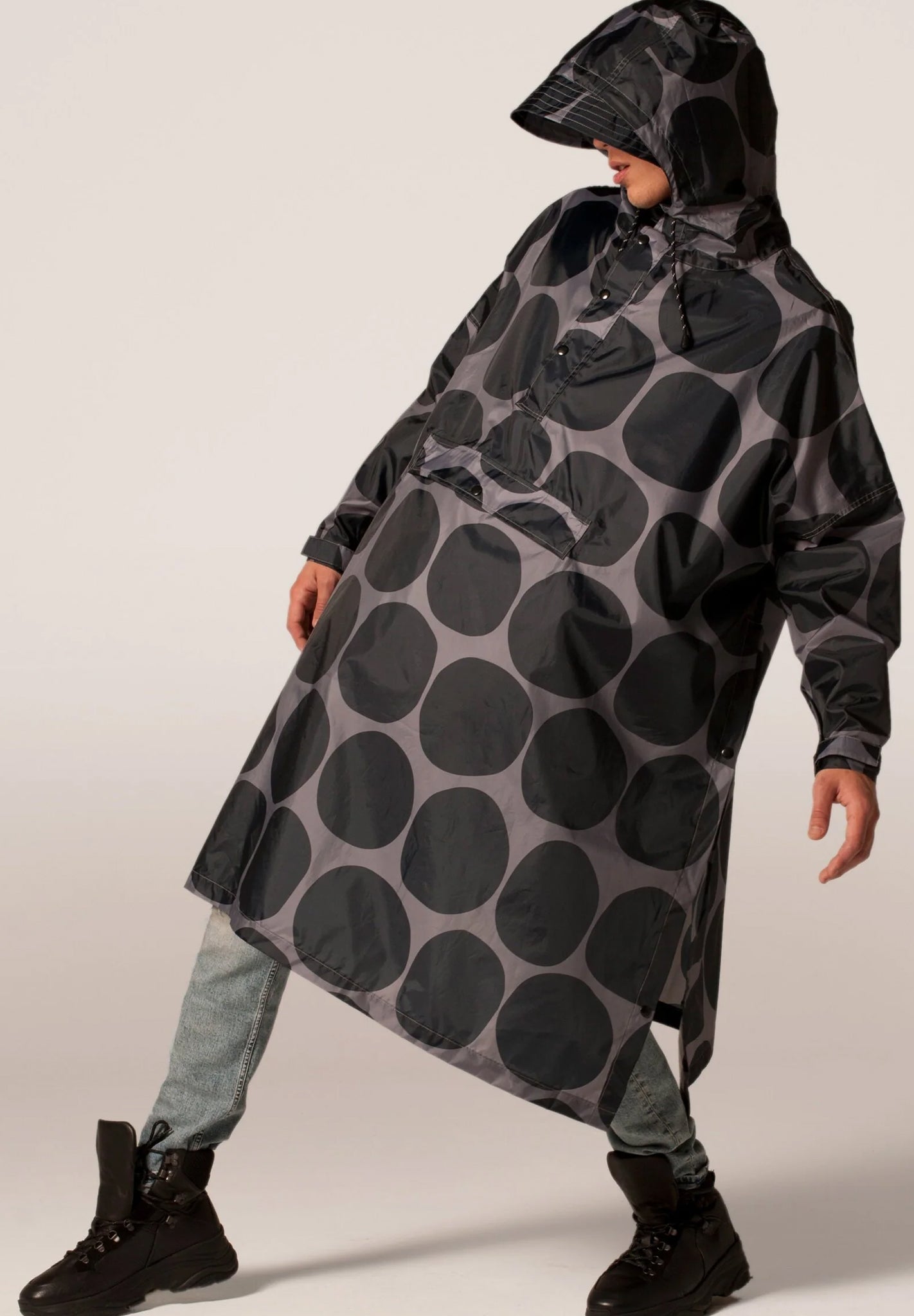 RAINKISS - Black Polka Rain Poncho - BACKYARD