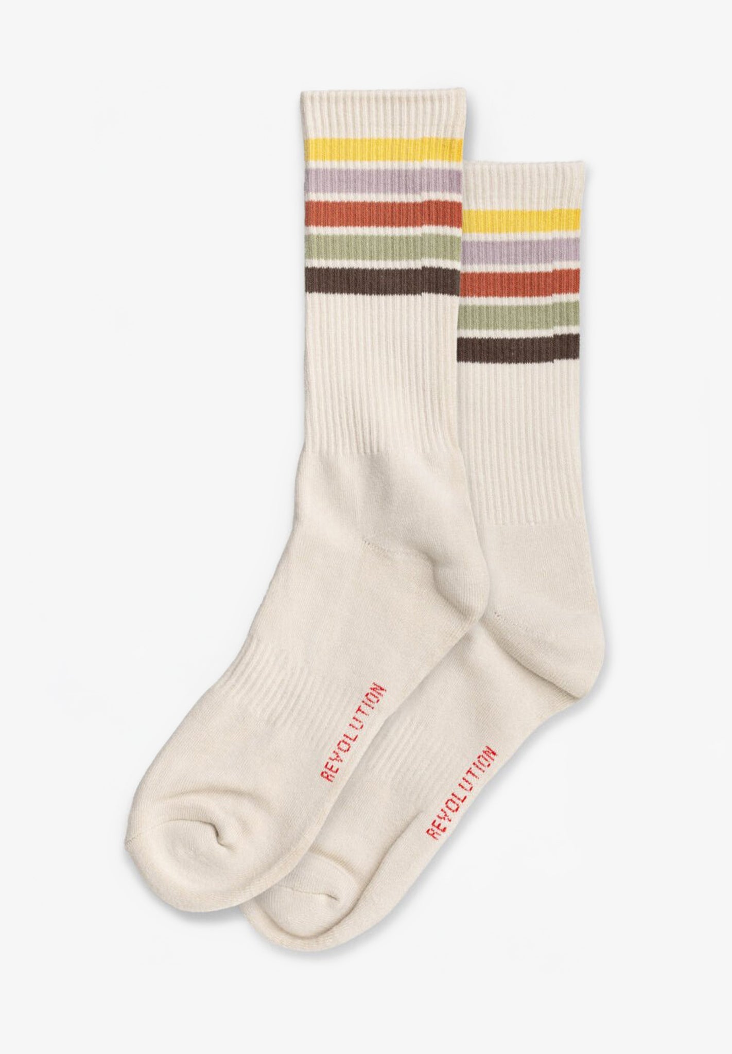 REVOLUTION - 8904 Jacquard Crew Socks - BACKYARD