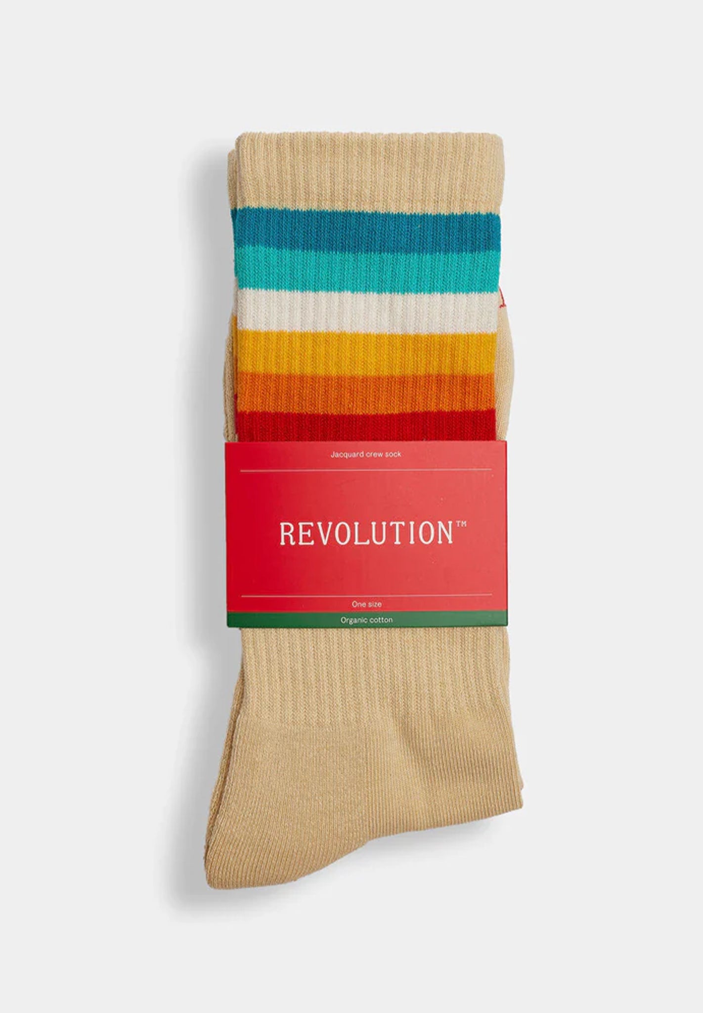 REVOLUTION - 8914 Jacquard Crew Socks - BACKYARD