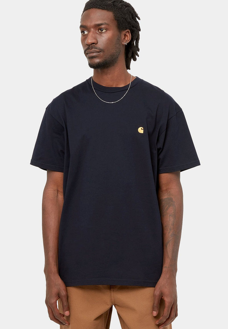 Carhartt WIP – S/S BACKYARD Chase T-Shirt, Gold Navy Dark