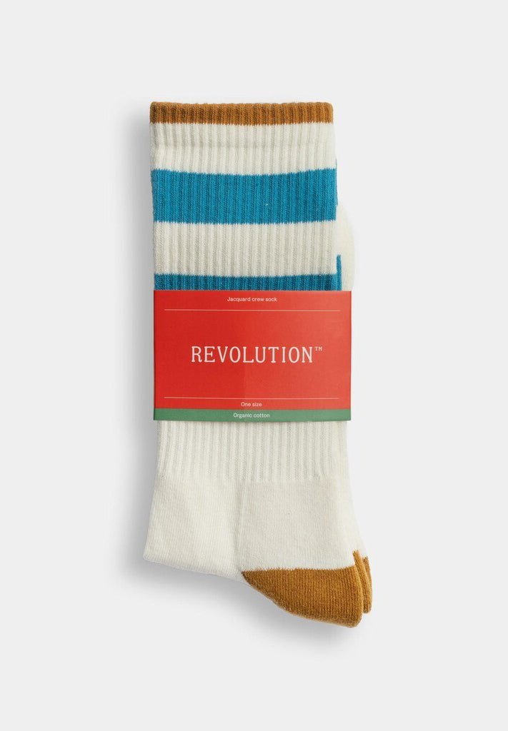 REVOLUTION-8907 Jacquard Crew Socksb - BACKYARD